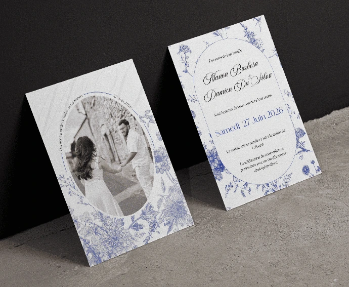 Faire part de mariage classique et romantique